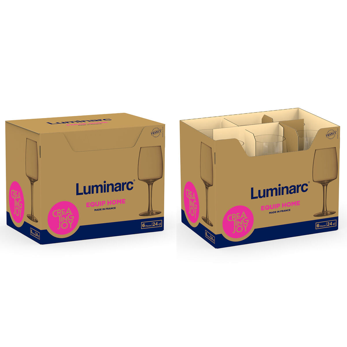 Viinilasi 240 ml astianpesukoneeseen, 6 kpl läpinäkyvä elegantti lasi Luminarc