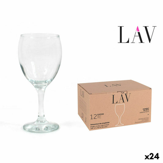 Viinilasi 340 ml, 24 kpl, empire-malli, jalallinen lasi arkeen & juhlaan