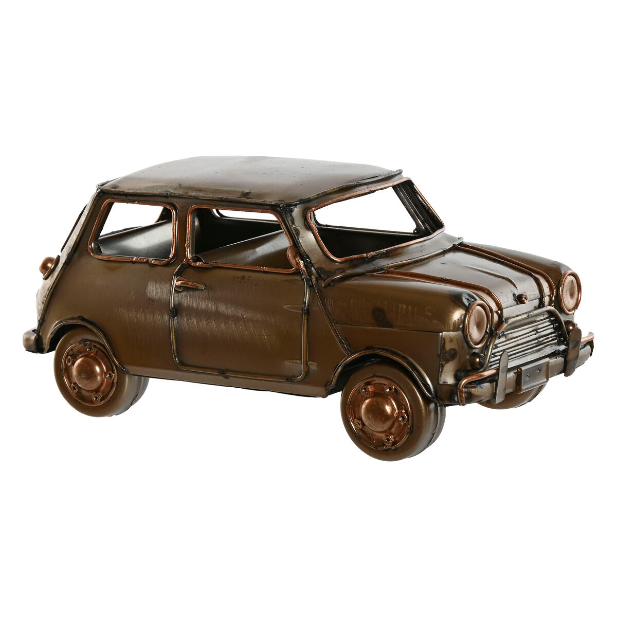 Koristeauto vintage metallinen, samppanja-hopea 23 x 11 x 10 cm, pöytäkoriste