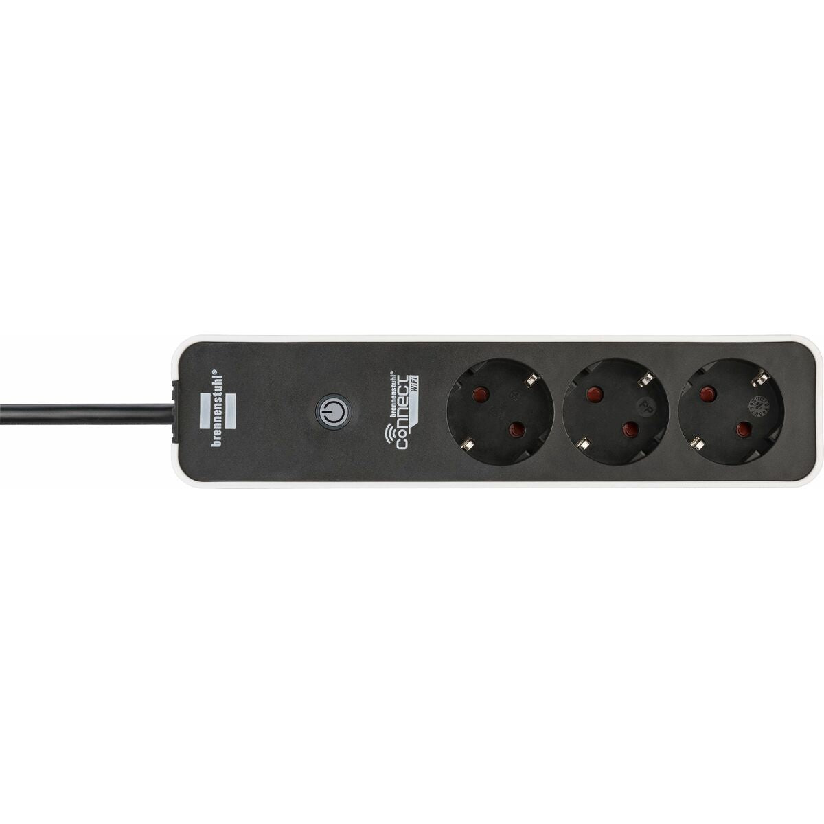 Jatkojohto Wi‑Fi 3600 W, 3x Schuko, 1,5 m, ylijännitesuoja & kytkin kotitoimistoon