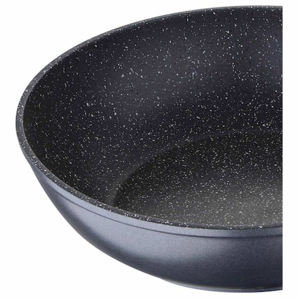 Wokpannu 28 cm, karkaistu alumiini, tarttumaton, induktioon sopiva, kansi