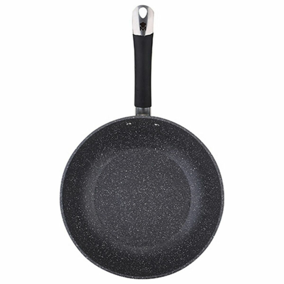 Wokpannu 28 cm, karkaistu alumiini, tarttumaton, induktioon sopiva, kansi